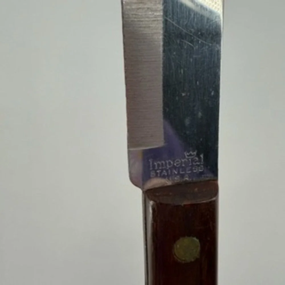 Vintage Imperial Paring Knife Stainless USA Wood Handle Kitchen Tool 6.75in